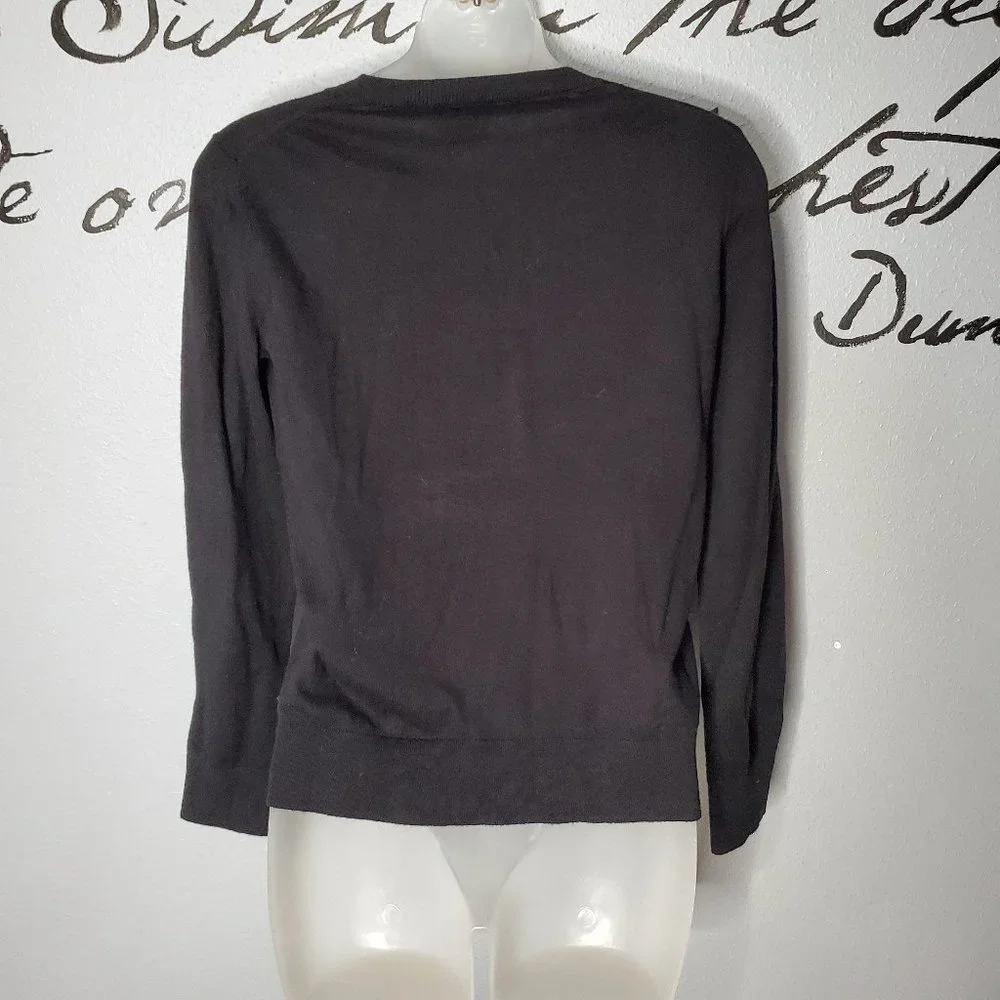 KATE SPADE Broome Street Leopard Heart Sweater, XS
